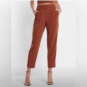 Express Light Brown Stylist Ankle Super High Rise Pant